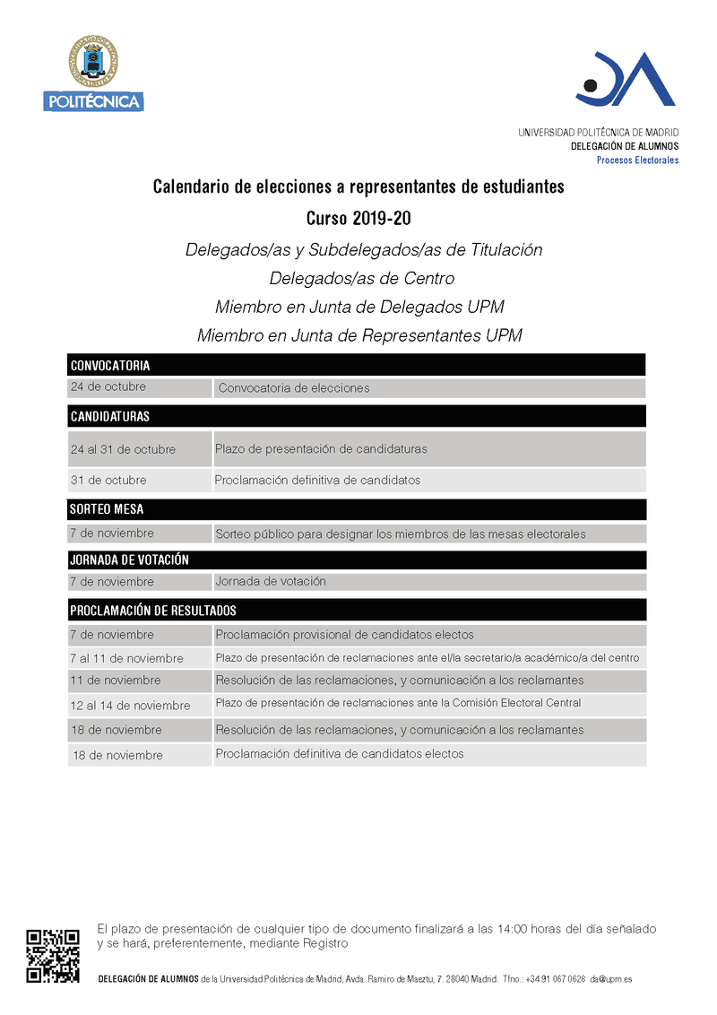 Elecciones a Delegado de Centro Elecciones a Delegado de Centro