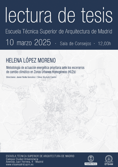 Metodología de actuación energética prioritaria ante los escenarios de cambio climático en Zonas Urbanas Homogéneas (HUZs)