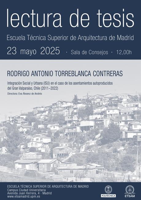 TESIS: Integración Social y Urbana (ISU) en el caso de los asentamientos autoproducidos del Gran Valparaíso, Chile (2011-2022).
