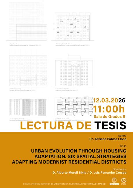 TESIS: Urban Evolution through Housing Adaptation. Six Spatial Strategies Adapting Modernist Residential Districts