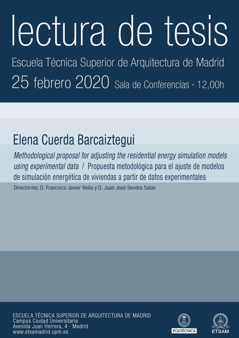 Propuesta metodológica para el ajuste de modelos de simulación energética de viviendas a partir de datos experimentales
