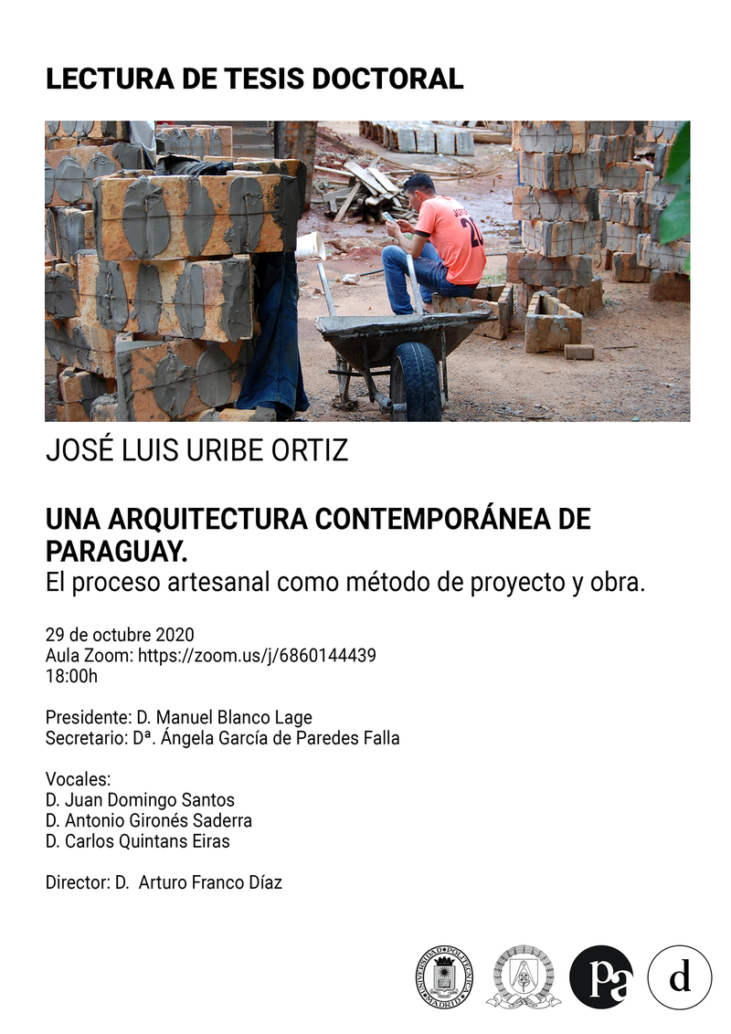 UNA ARQUITECTURA CONTEMPORÁNEA DE PARAGUAY. El proceso artesanal como método de proyecto y obra. UNA ARQUITECTURA CONTEMPORÁNEA DE PARAGUAY. El proceso artesanal como método de proyecto y obra.